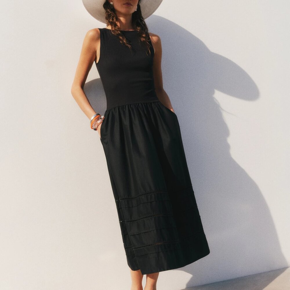 Reformation Idelle Dress Black - Size XS